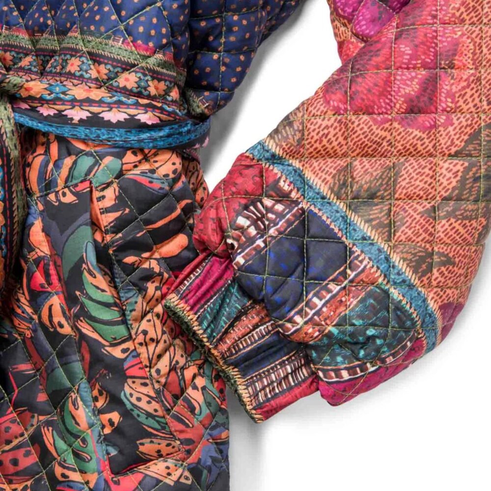 Farm Rio Mixed Patchwork Reversible Diamond Quilt… - image 6